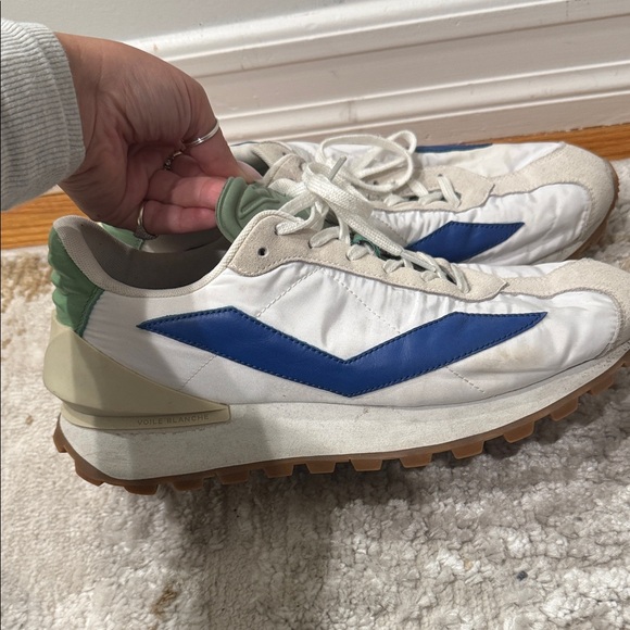 Voile Blanche White and Blue Men's Sneakers - Picture 1 of 6